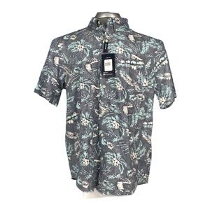 Chaps Men's Short Sleeve Untucked Shirt